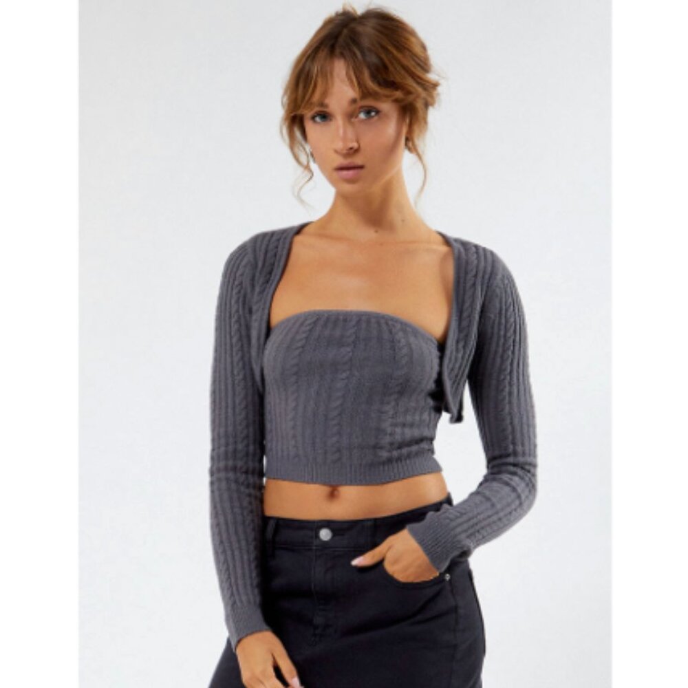 [NWT] PACSUN - LA HEARTS Cable Knit Bolero Sweater (XL)